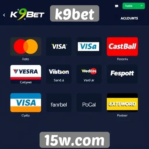 Opções de pagamento disponíveis na plataforma k9bet